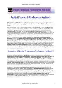 IFPA Institut Francais de Psychanalyse Appliquee