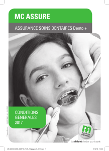 Conditions générales assurance soins dentaires 2017