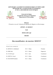 REPUBLIQUE ALGERIENNE DEMOCRATIQUE ET POPULAIRE MINISTERE DE L’ENSEIGNEMENT SUPERIEUR