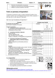 DP3 Faire un panneau d’exposition