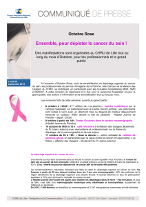 29 septembre - Octobre Rose au CHRU