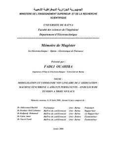 Mémoire de Magister ﺔـﻴﺒﻌﺸﻟا ﺔـﻴﻃاﺮﻘﻤﻳﺪﻟا ﺔﻳﺮﺋاﺰـﺠﻟا ﺔﻳرﻮـﻬﻤﺠﻟا  Faculté des sciences de l’ingénieur