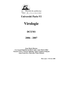 Virologie Université Paris-VI DCEM1 2006 - 2007