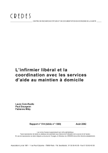 L’infirmier libéral et la coordination avec les services Laure Com-Ruelle