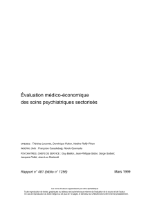 Évaluation médico-économique des soins psychiatriques sectorisés