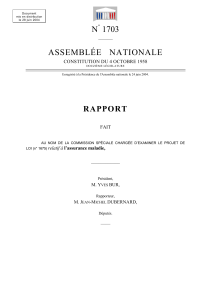 N 1703 ASSEMBLÉE   NATIONALE RAPPORT