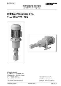 BF6100 Instructions d’emploi BRINKMANN pompes à vis, Type BFS / TFS / FFS