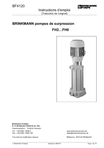 BF4120 Instructions d’emploi  BRINKMANN pompes de surpression