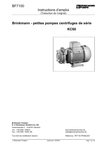 BF7100 Instructions d’emploi  Brinkmann - petites pompes centrifuges de série