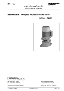 BF7700 Instructions d’emploi  Brinkmann - Pompes Aspirantes de série