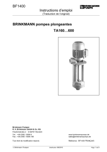 BF1400 Instructions d’emploi  BRINKMANN pompes plongeantes