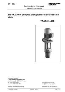 BF1863 Instructions d’emploi  BRINKMANN pompes plongeantes élévatoires de