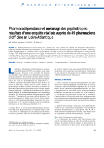 Pharmacodépendance et mésusage des psychotropes :