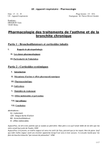 UE : Appareil respiratoire - Pharmacologie