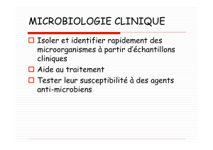 MICROBIOLOGIE CLINIQUE