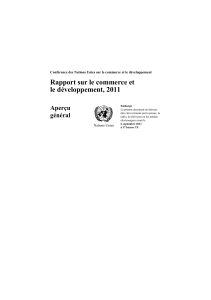 Rapport sur le commerce et le développement, 2011 Aperçu général