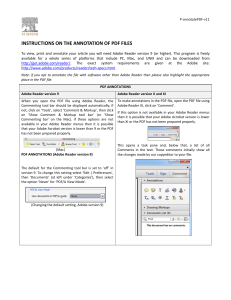 INSTRUCTIONS ON THE ANNOTATION OF PDF FILES