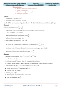 Série d’exercices N°2 Mathématique4 éme sciences et technique 