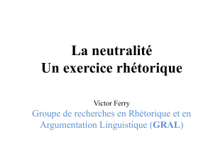 La Neutralit , un exercice r thorique - Victor Ferry