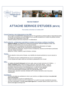 ATTACHE SERVICE D'ETUDES