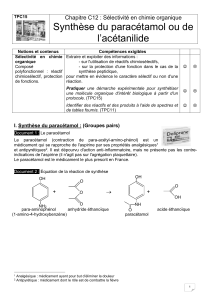 Synthèse du paracétamol ou de l’acétanilide