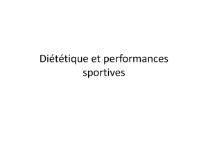 Diététique et performances sportives