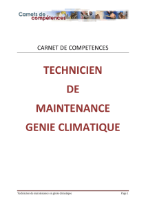 TECHNICIEN  DE  MAINTENANCE  GENIE CLIMATIQUE 