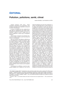 Pollution, pollutions, santé, climat…. Autant d’hésitations sémantiques qui correspondent à des