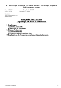 UE : Biopathologie moléculaire, cellulaire et tissulaire – Biopathologie, imagerie... épidémiologie des tumeurs