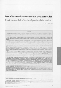 Les effets en des particu vironnementaux les