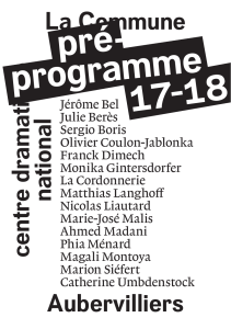 pré- programme 17-18 La Commune