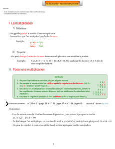 Cours multiplication et ordre de priorité 6eme version Prof