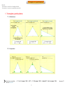 Triangles et quadrilatères