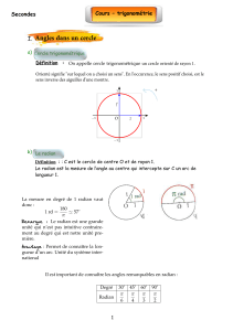 Angles s Cours – trigonométrie Seconde