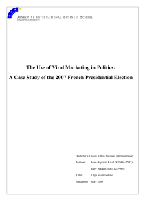 The Use of Viral Marketing in Politics: J I