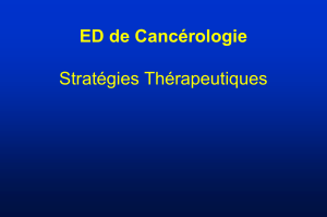 ED de Cancérologie Stratégies Thérapeutiques