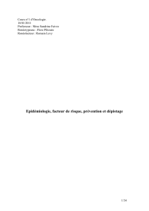 Cours n°1 d’Oncologie. 18/01/2011 Professeur : Mme Sandrine Faivre Ronéotypeuse : Flore Pihouée