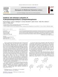 Synthesis and antitumor evaluation of 8-phenylaminopyrimido[4,5-c]isoquinolinequinones