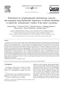 Potentiation of cyclophosphamide chemotherapy using the