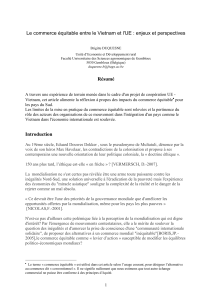 Le commerce équitable entre le Vietnam et l'UE : enjeux...