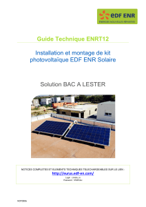 Guide Technique ENRT12 Installation et montage de kit photovoltaïque EDF ENR Solaire
