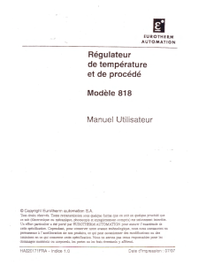 Régulateur de température et de procédé Modèle 818
