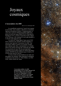 Joyaux cosmiques L’association Ara OB1