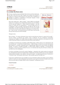Le croisé du bon sens Page 1 of 1 Journal Electronique
