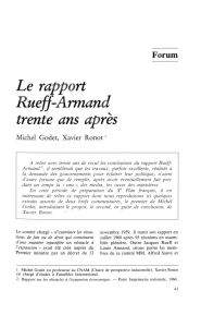 Le rapport Rueff-Armand trente ans après Forum