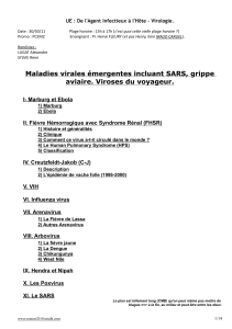 UE : De l'Agent Infectieux à l'Hôte – Virologie.