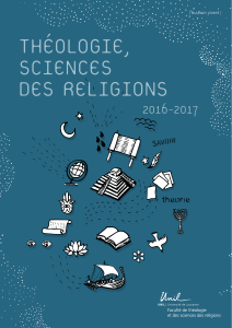 THÉOLOGIE, SCIENCES DES RELIGIONS 2016-2017
