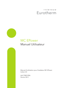 MC EPower Manuel Utilisateur Manuel d’utilisation pour Gradateur MC EPower Indice 3.0