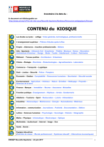 CONTENU du  KIOSQUE