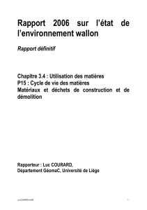 Rapport 2006 sur l’état de l’environnement wallon